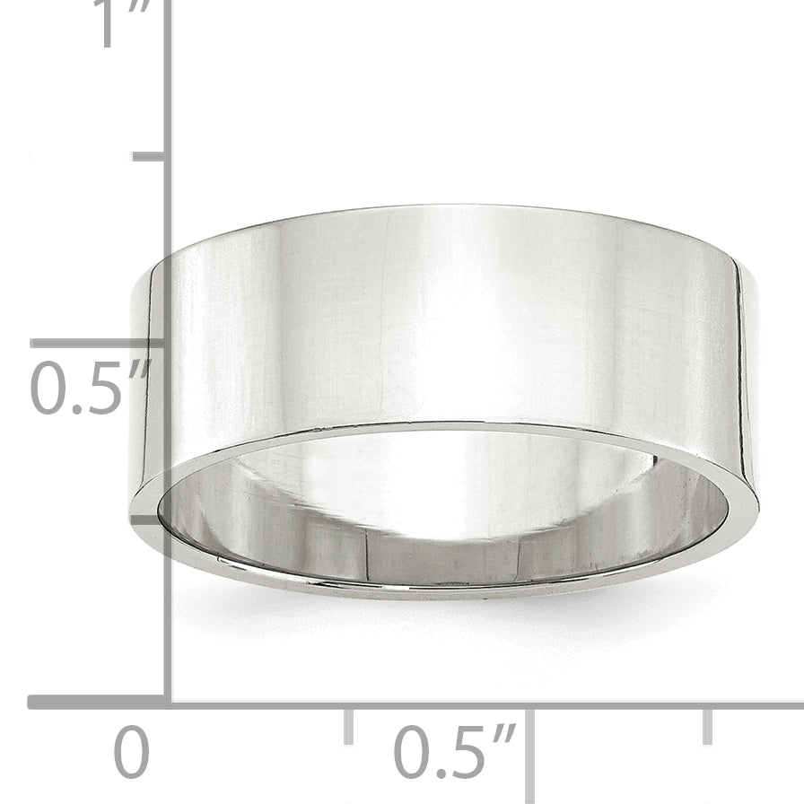 Sterlingsilber 8mm Leicht Flach Größe 4 Ring