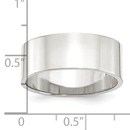 Sterlingsilber 8mm Leicht Flach Größe 4 Ring