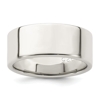 Sterlingsilber 8mm Leicht Flach Größe 4 Ring