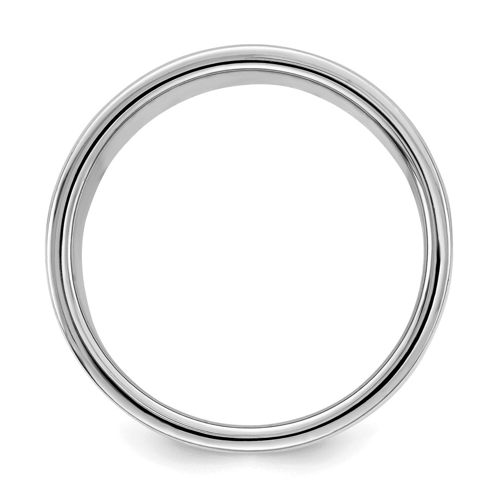 Sterlingsilber Rhodiniert 8mm Flach Ring
