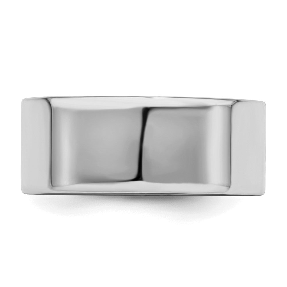 Sterlingsilber Rhodiniert 8mm Flach Ring