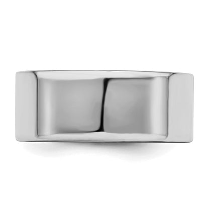 Sterlingsilber Rhodiniert 8mm Flach Ring