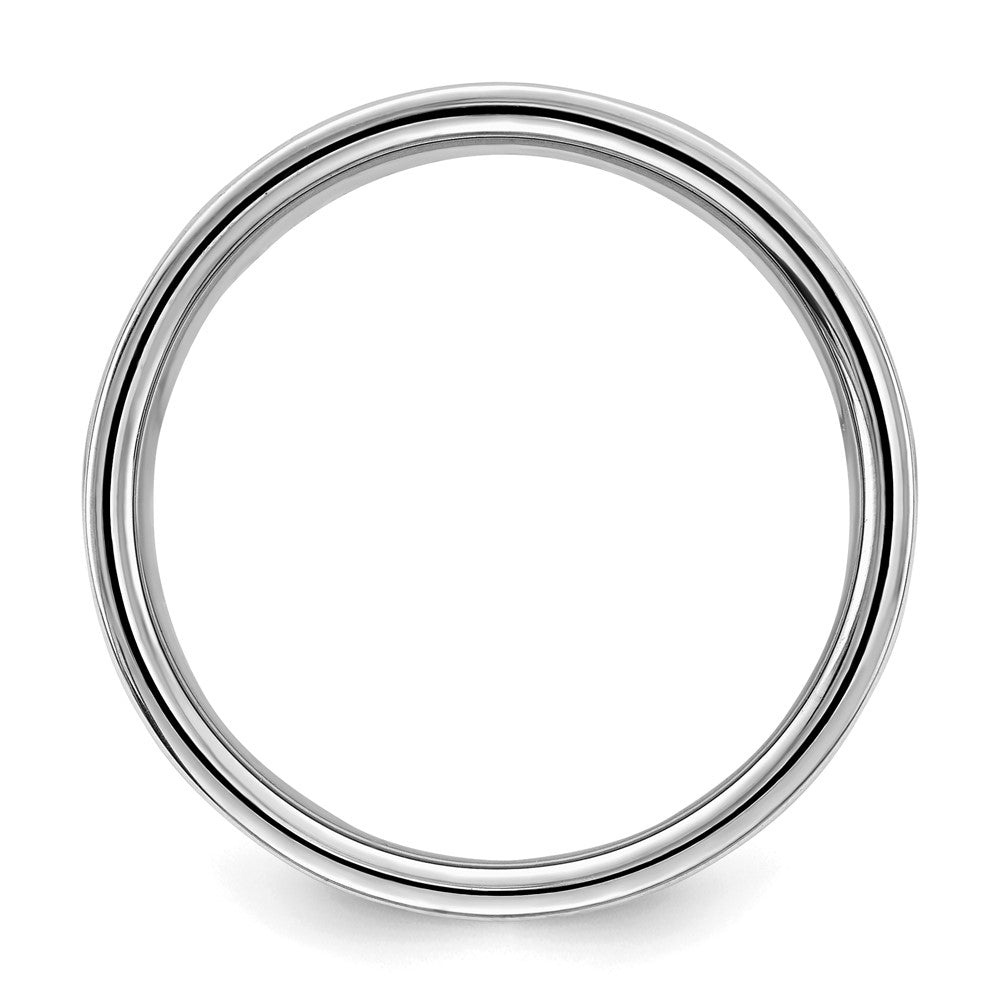 Sterlingsilber Rhodiniert 9mm Flach Ring