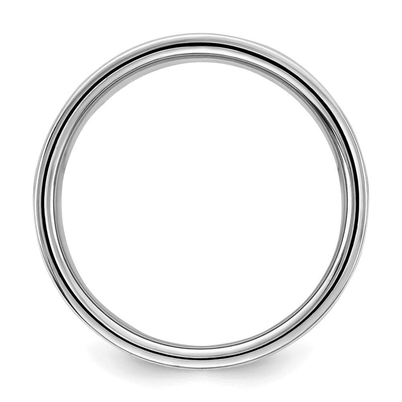 Sterlingsilber Rhodiniert 9mm Flach Ring