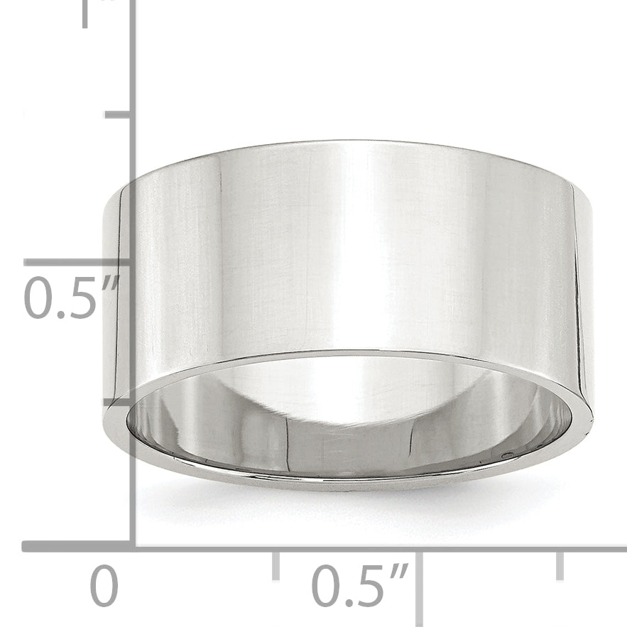 Sterlingsilber 10mm Leicht Flach Größe 4 Ring