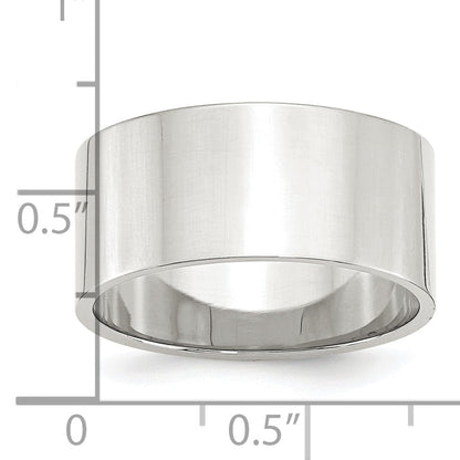 Sterlingsilber 10mm Leicht Flach Größe 4 Ring