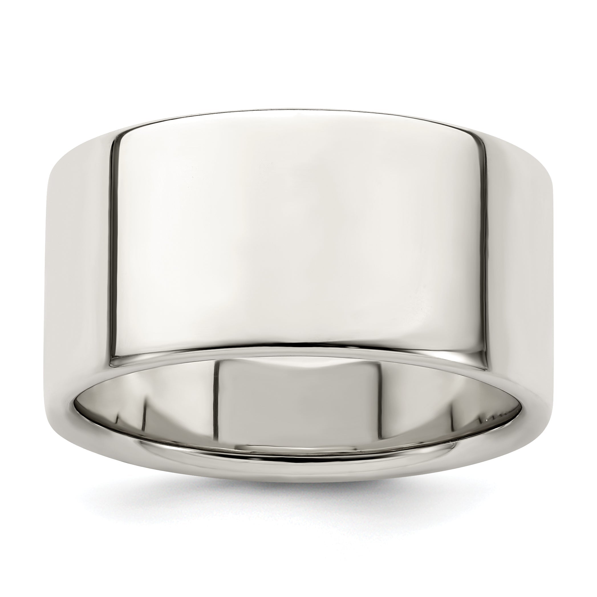 Sterlingsilber 10mm Leicht Flach Größe 4 Ring