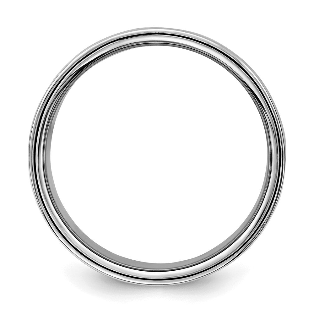 Sterlingsilber Rhodiniert 10mm Flach Ring