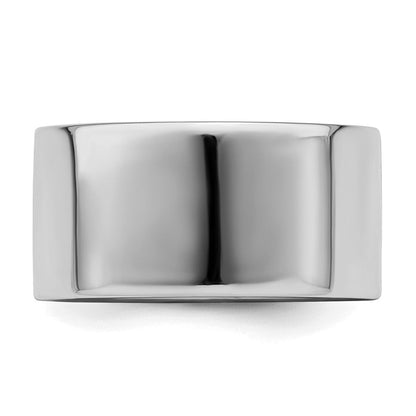 Sterlingsilber Rhodiniert 10mm Flach Ring