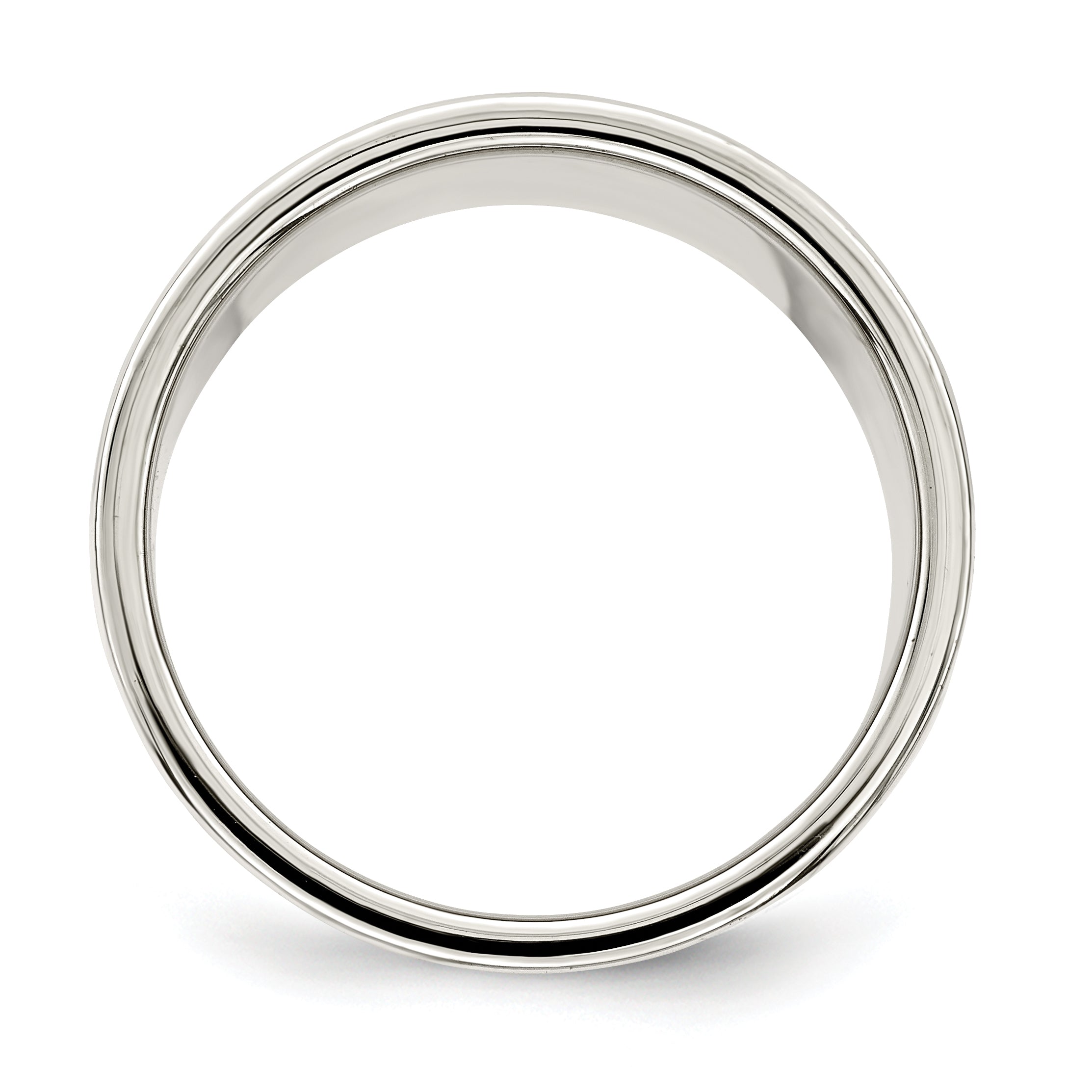 Sterlingsilber 12mm Leicht Flach Größe 4 Ring