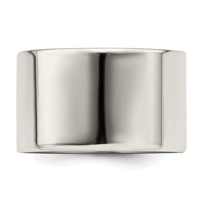 Sterlingsilber 12mm Leicht Flach Größe 4 Ring