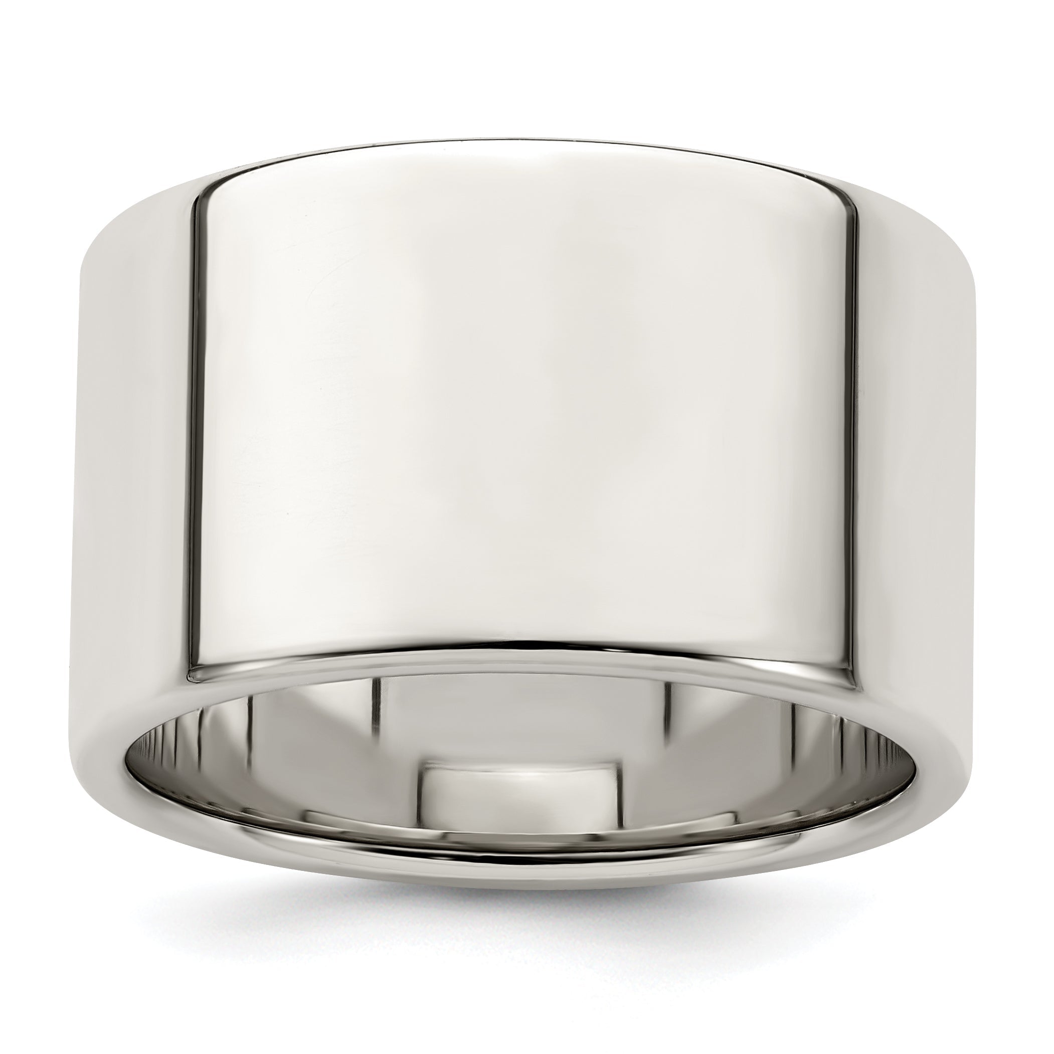 Sterlingsilber 12mm Leicht Flach Größe 4 Ring