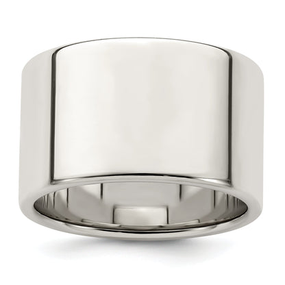 Sterlingsilber 12mm Leicht Flach Größe 4 Ring