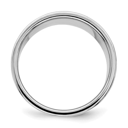 Sterlingsilber Rhodiniert 12mm Flach Ring