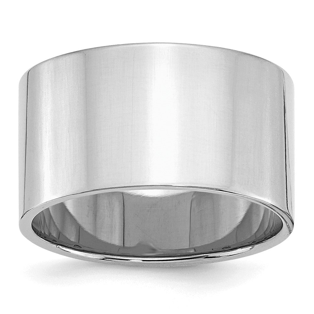 Sterlingsilber Rhodiniert 12mm Flach Ring