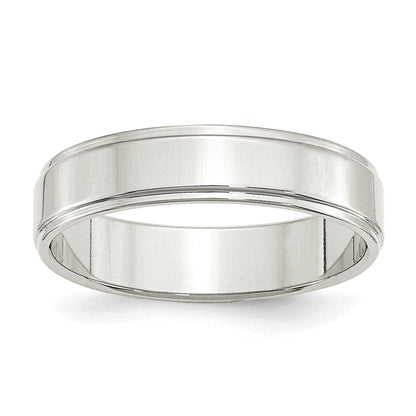 Sterlingsilber 5mm Flach mit Stufe Kante Größe 4 Ring