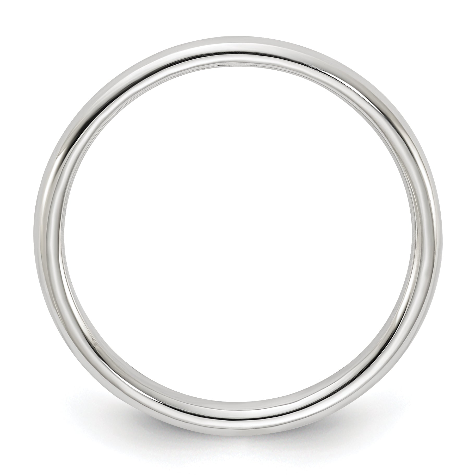 Sterlingsilber 2mm Halb Rund Größe 4 Ring