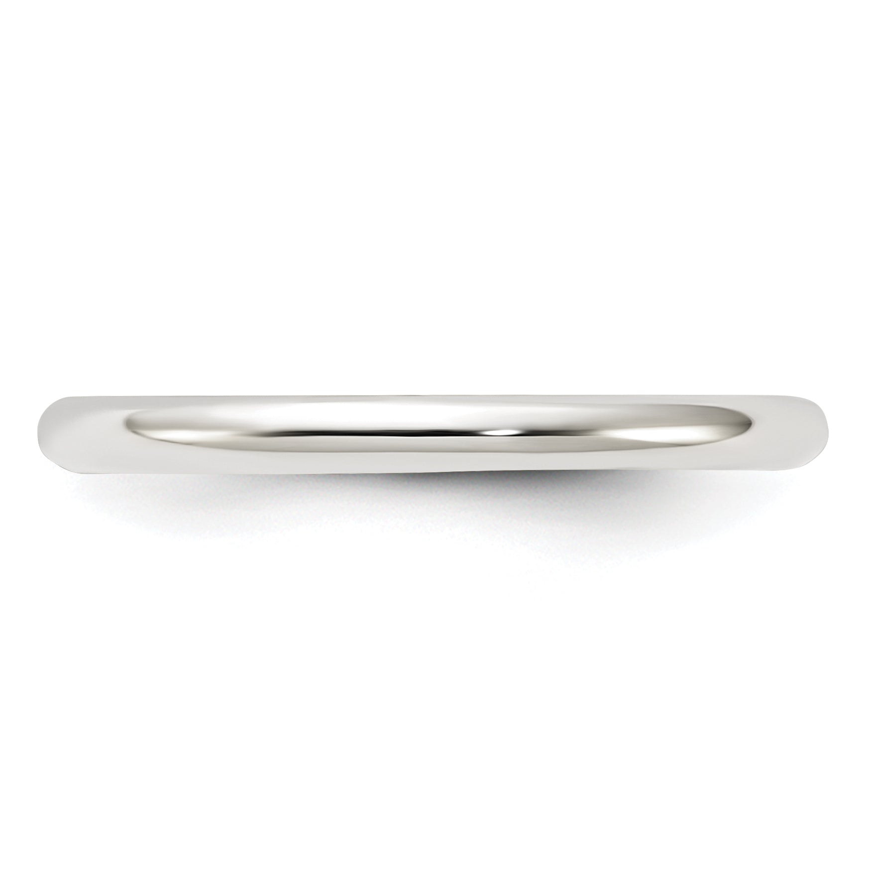 Sterlingsilber 2mm Halb Rund Größe 4 Ring
