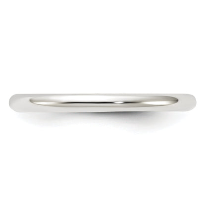 Sterlingsilber 2mm Halb Rund Größe 4 Ring