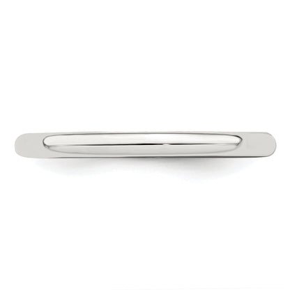 Sterlingsilber 2mm Halb Rund Größe 4 Ring