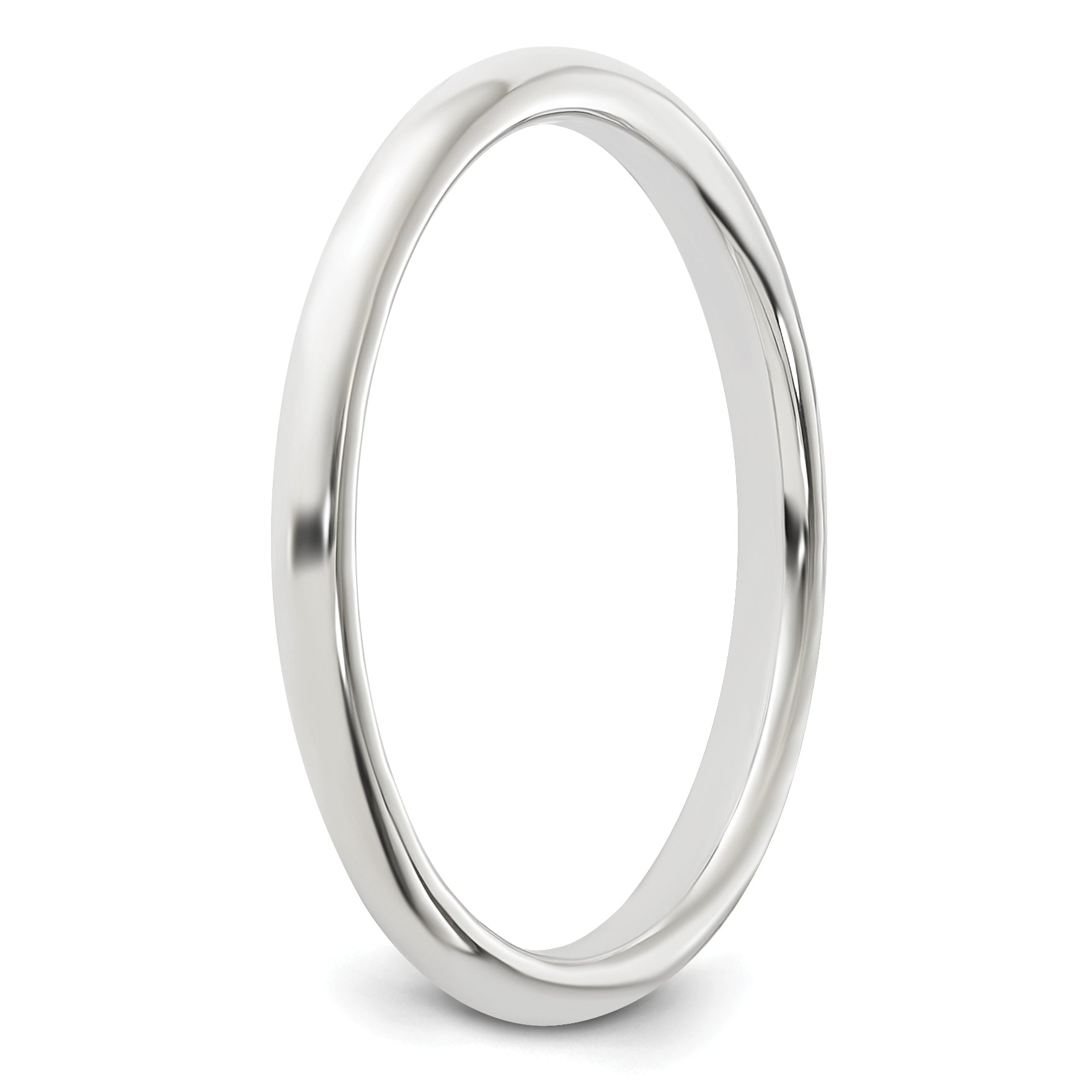 Sterlingsilber 2mm Halb Rund Größe 4 Ring