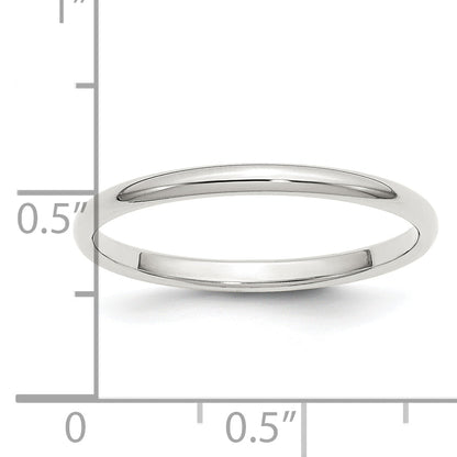 Sterlingsilber 2mm Halb Rund Größe 4 Ring