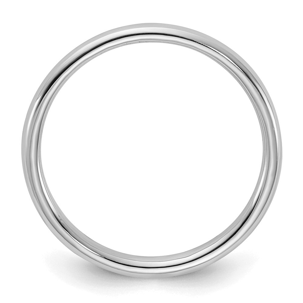 Sterlingsilber Rhodiniert 2mm Halb Rund Größe 6.5 Ring