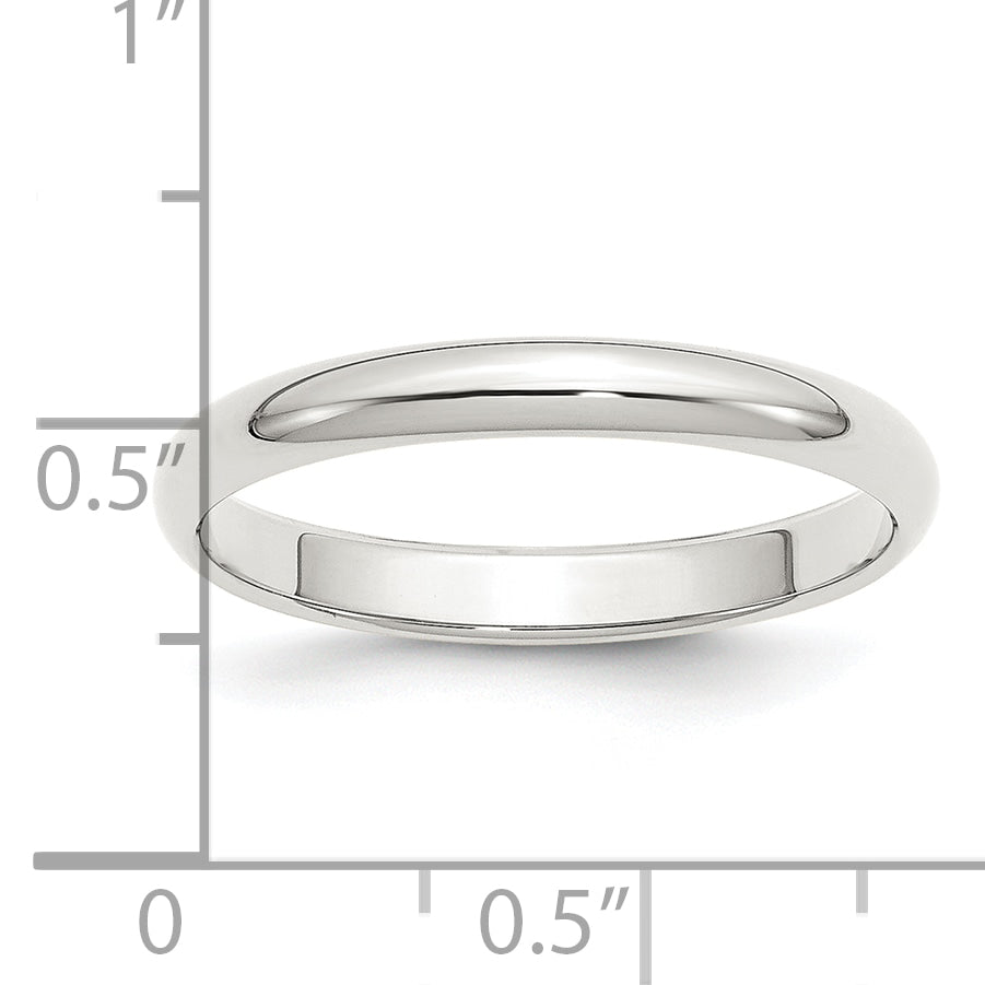Sterlingsilber 3mm Halb Rund Größe 4 Ring