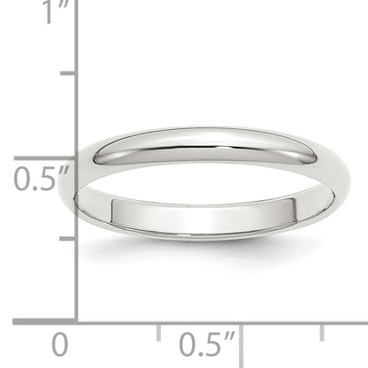 Sterlingsilber 3mm Halb Rund Größe 4 Ring