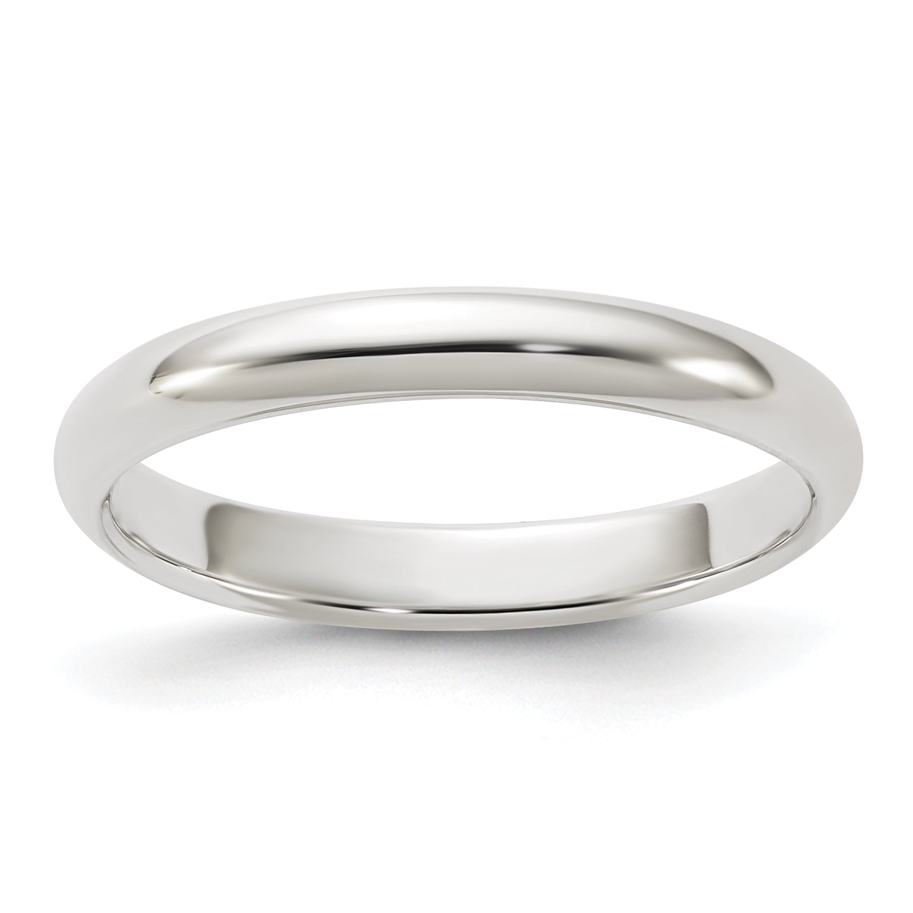 Sterlingsilber 3mm Halb Rund Größe 4 Ring