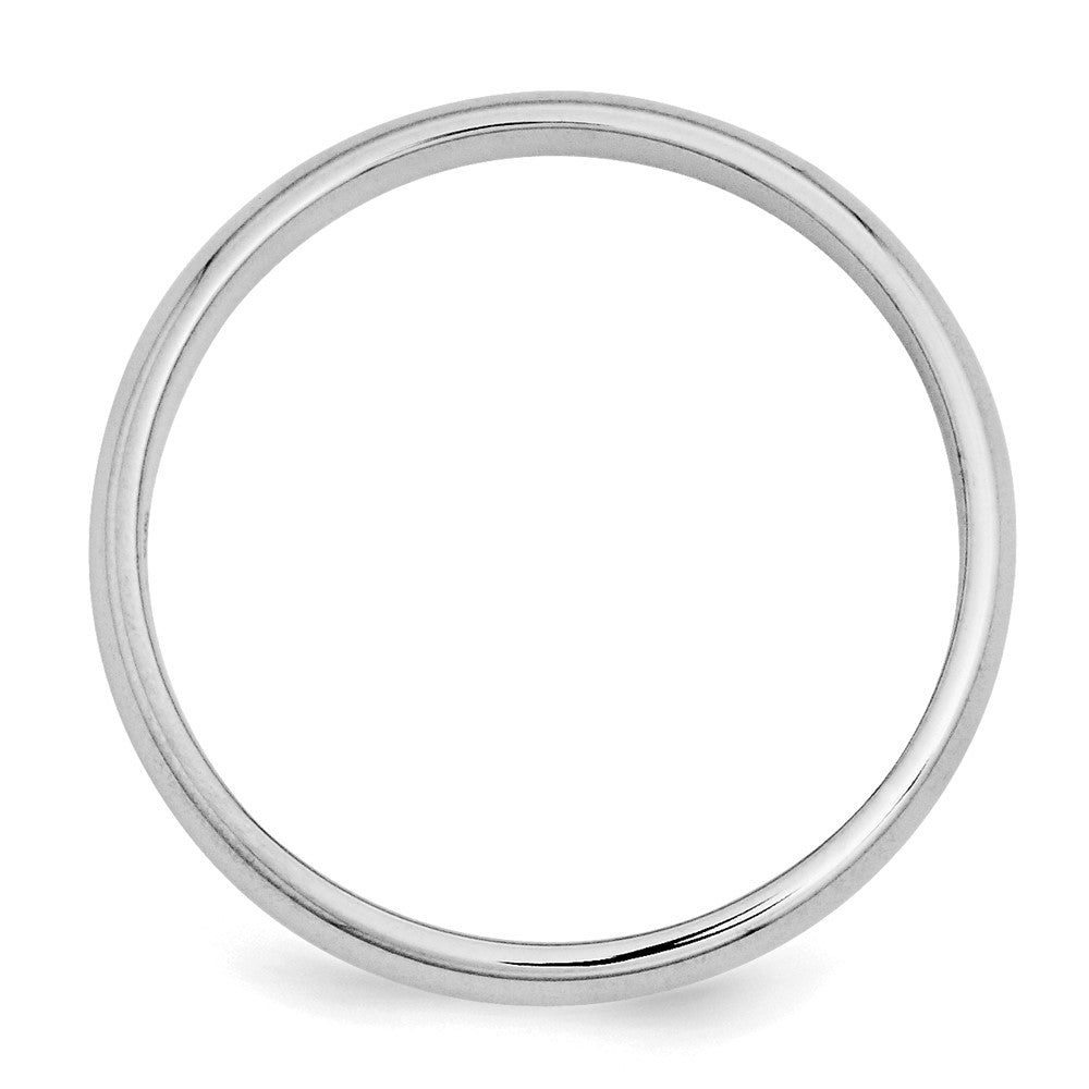 Sterlingsilber Rhodiniert 3mm Halb-round Ring