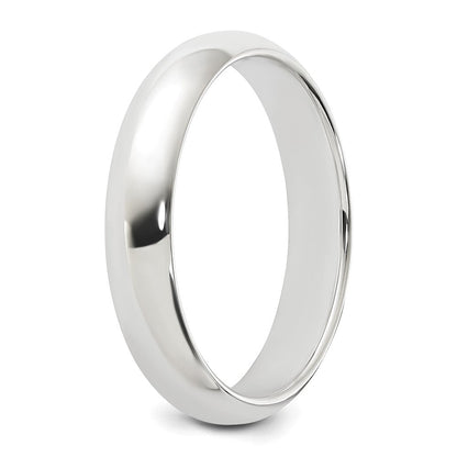 Sterlingsilber Rhodiniert 4mm Halb Rund Größe 9.5 Ring (size 9.5 Nur)
