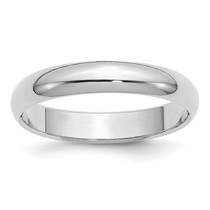 Sterlingsilber Rhodiniert 4mm Halb Rund Größe 9.5 Ring (size 9.5 Nur)