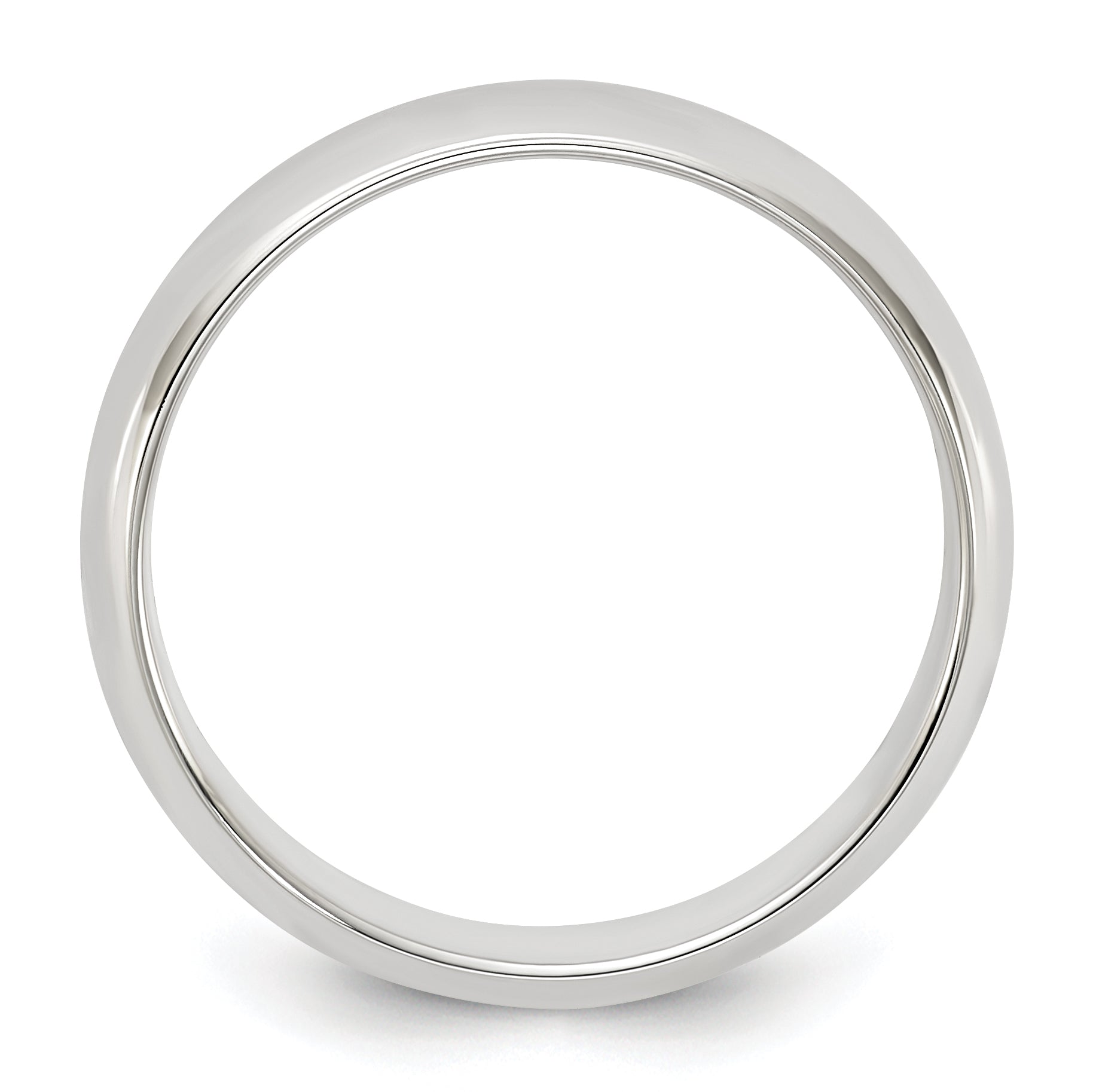 Sterlingsilber 5mm Halb Rund Größe 4 Ring