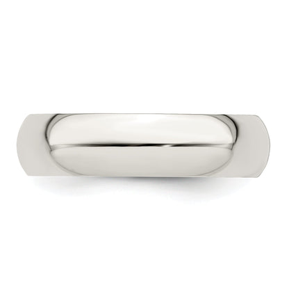 Sterlingsilber 5mm Halb Rund Größe 4 Ring