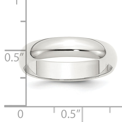 Sterlingsilber 5mm Halb Rund Größe 4 Ring