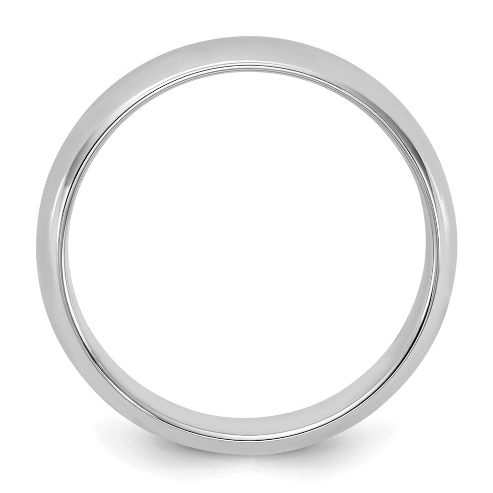Sterlingsilber Rhodiniert 5mm Halb-round Ring