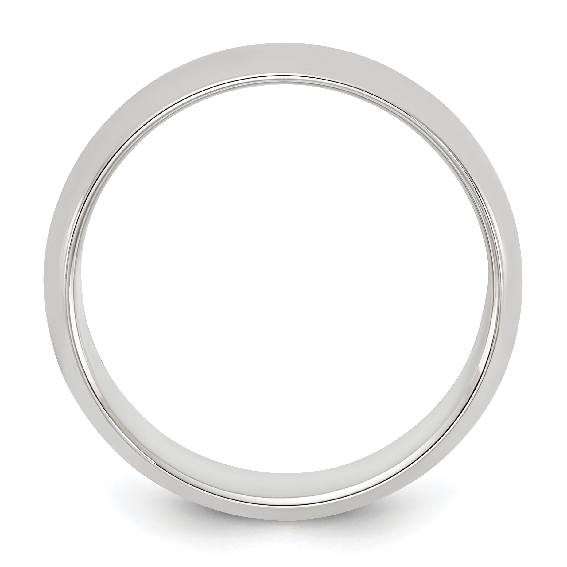 Sterlingsilber 6mm Halb Rund Größe 4 Ring