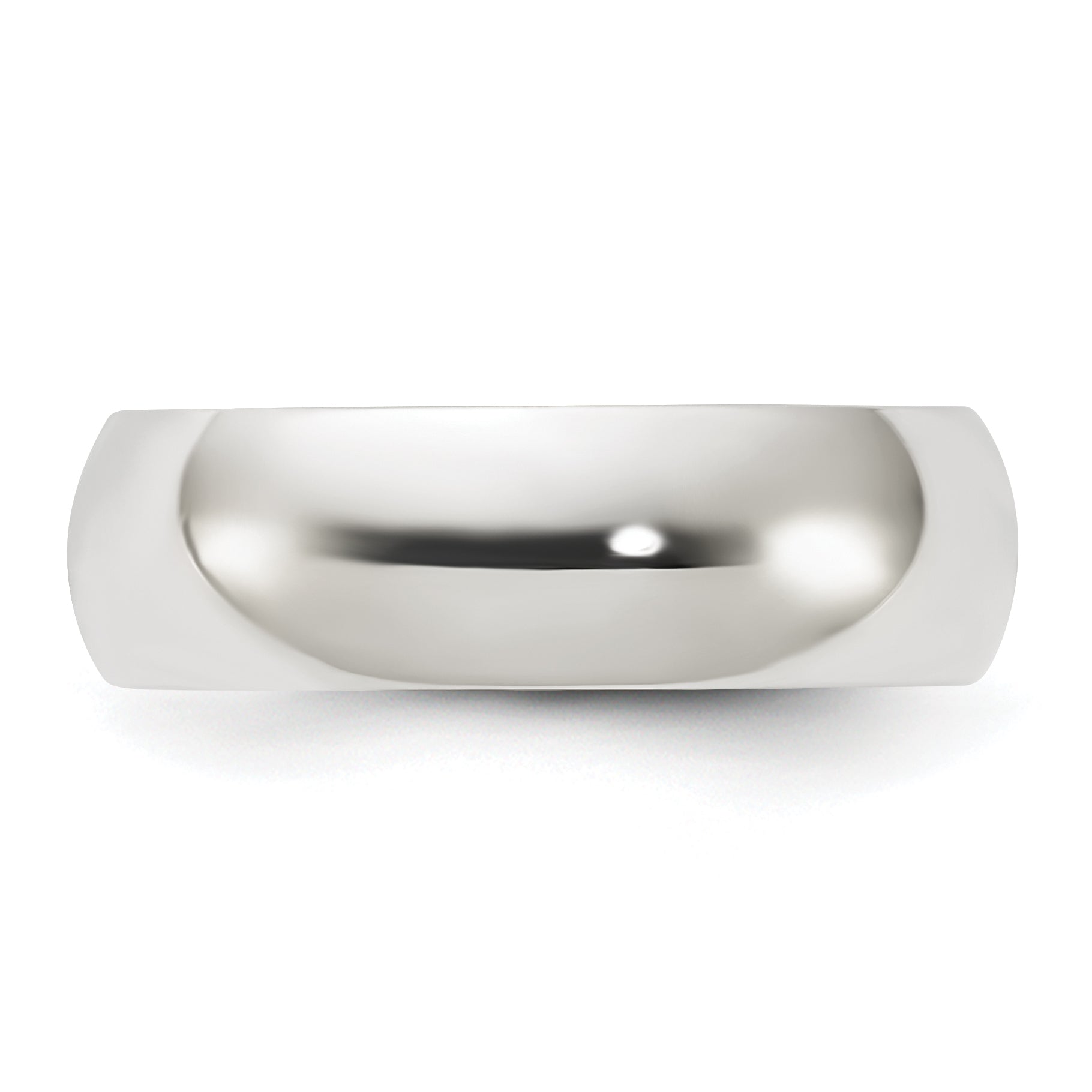 Sterlingsilber 6mm Halb Rund Größe 4 Ring