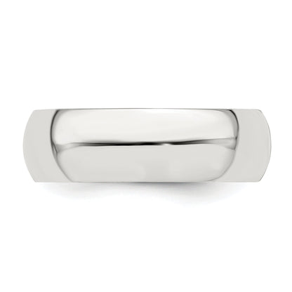 Sterlingsilber 6mm Halb Rund Größe 4 Ring