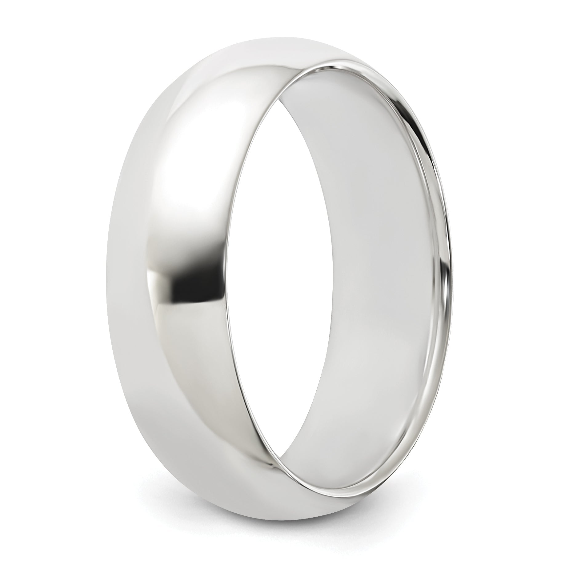 Sterlingsilber 6mm Halb Rund Größe 4 Ring