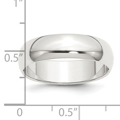 Sterlingsilber 6mm Halb Rund Größe 4 Ring