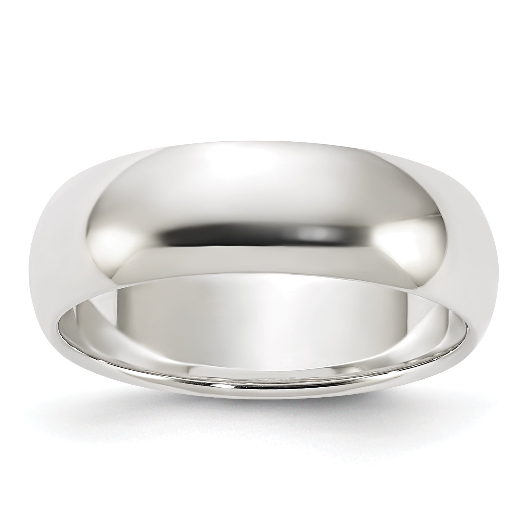 Sterlingsilber 6mm Halb Rund Größe 4 Ring