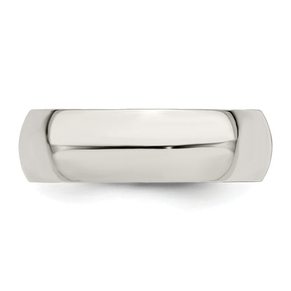 Sterlingsilber 7mm Halb Rund Größe 4 Ring