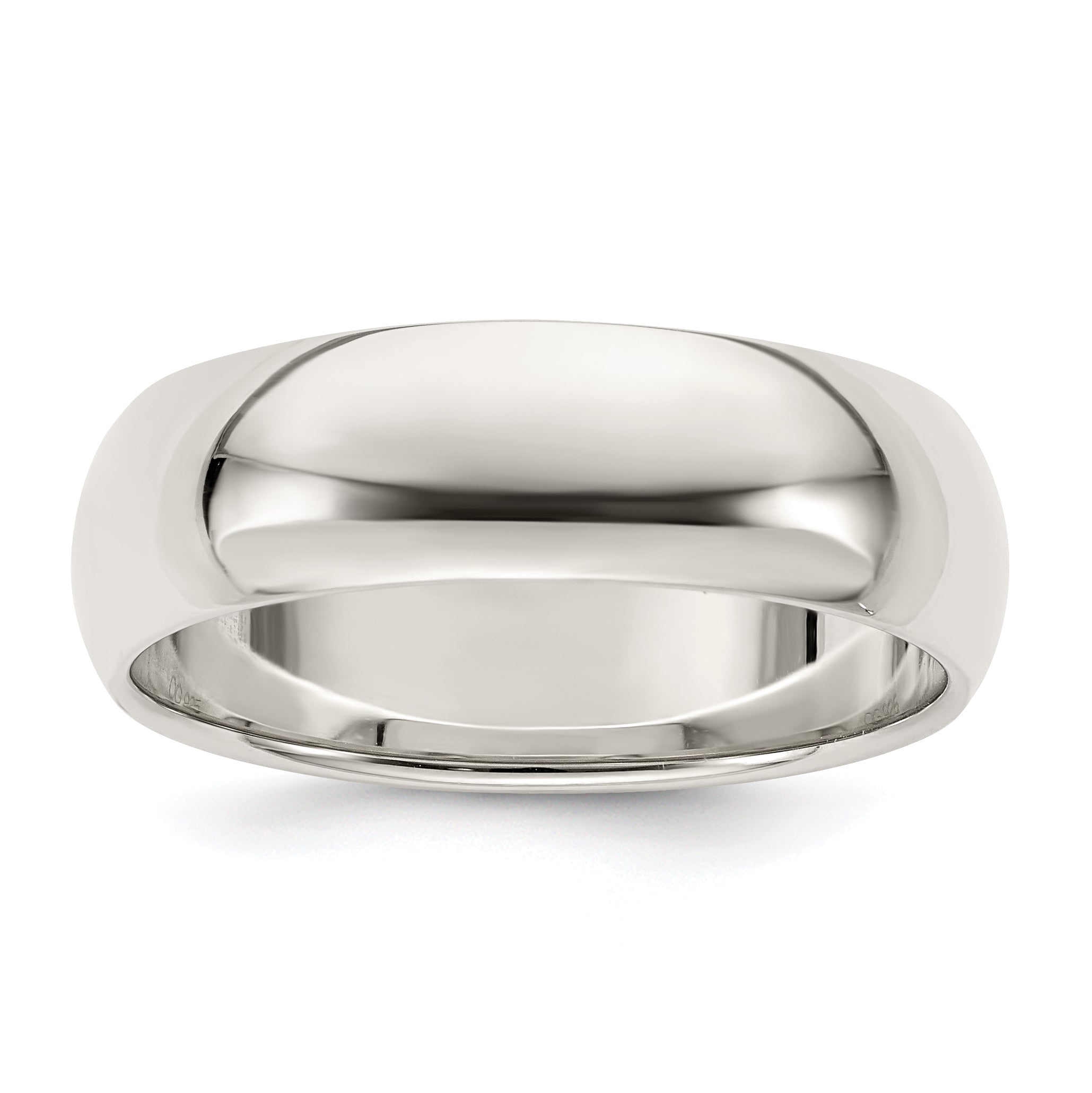 Sterlingsilber 7mm Halb Rund Größe 4 Ring