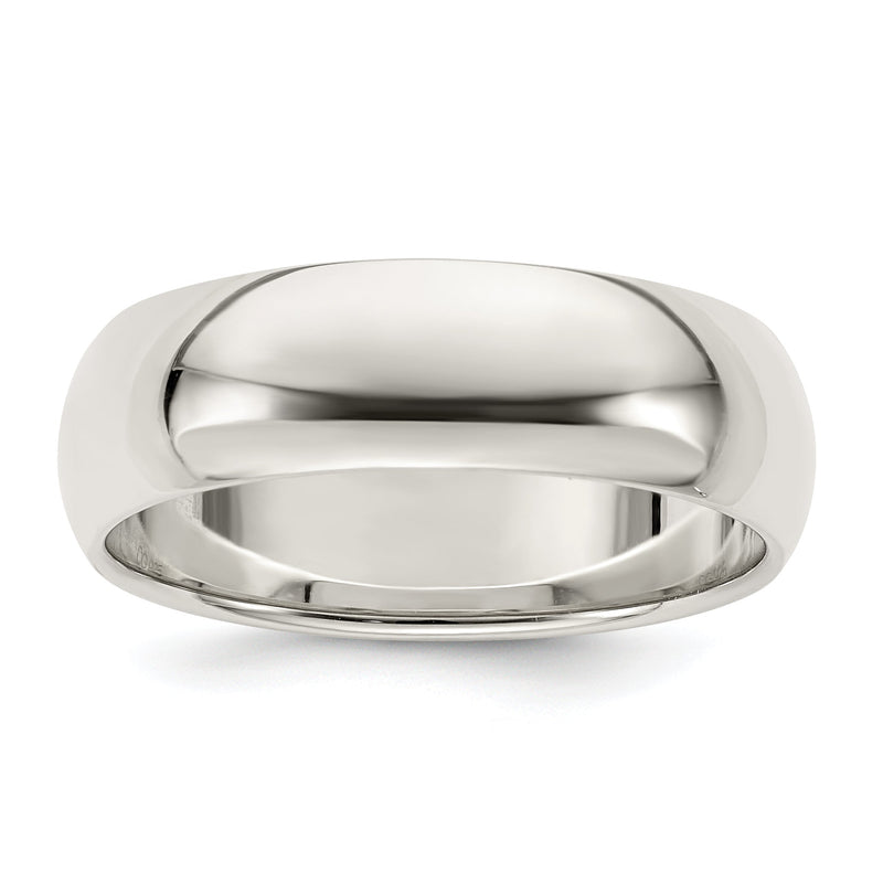 Sterlingsilber 7mm Halb Rund Größe 4 Ring