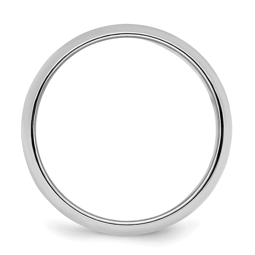 Sterlingsilber Rhodiniert 7mm Halb-round Ring