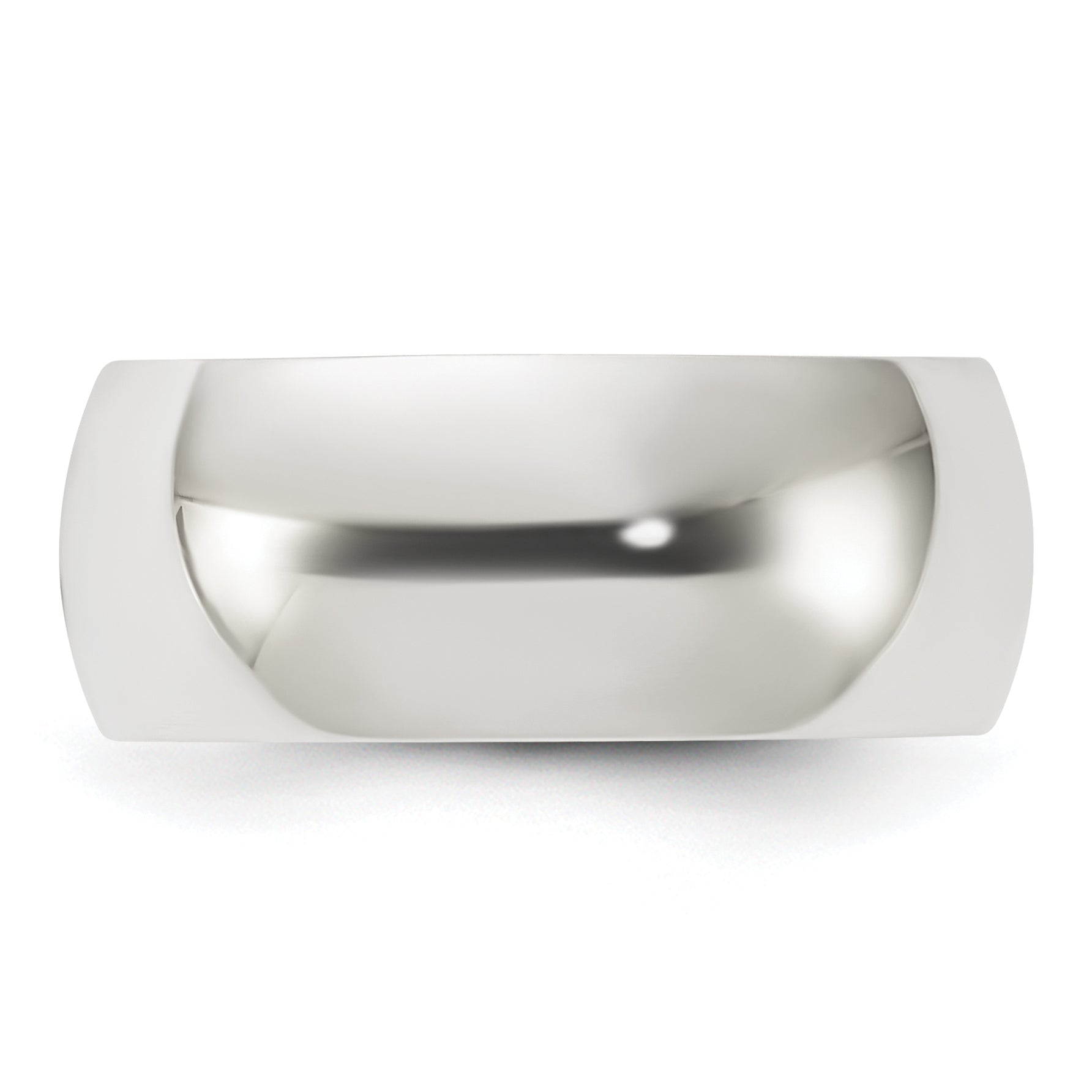 Sterlingsilber 8mm Halb Rund Größe 4 Ring