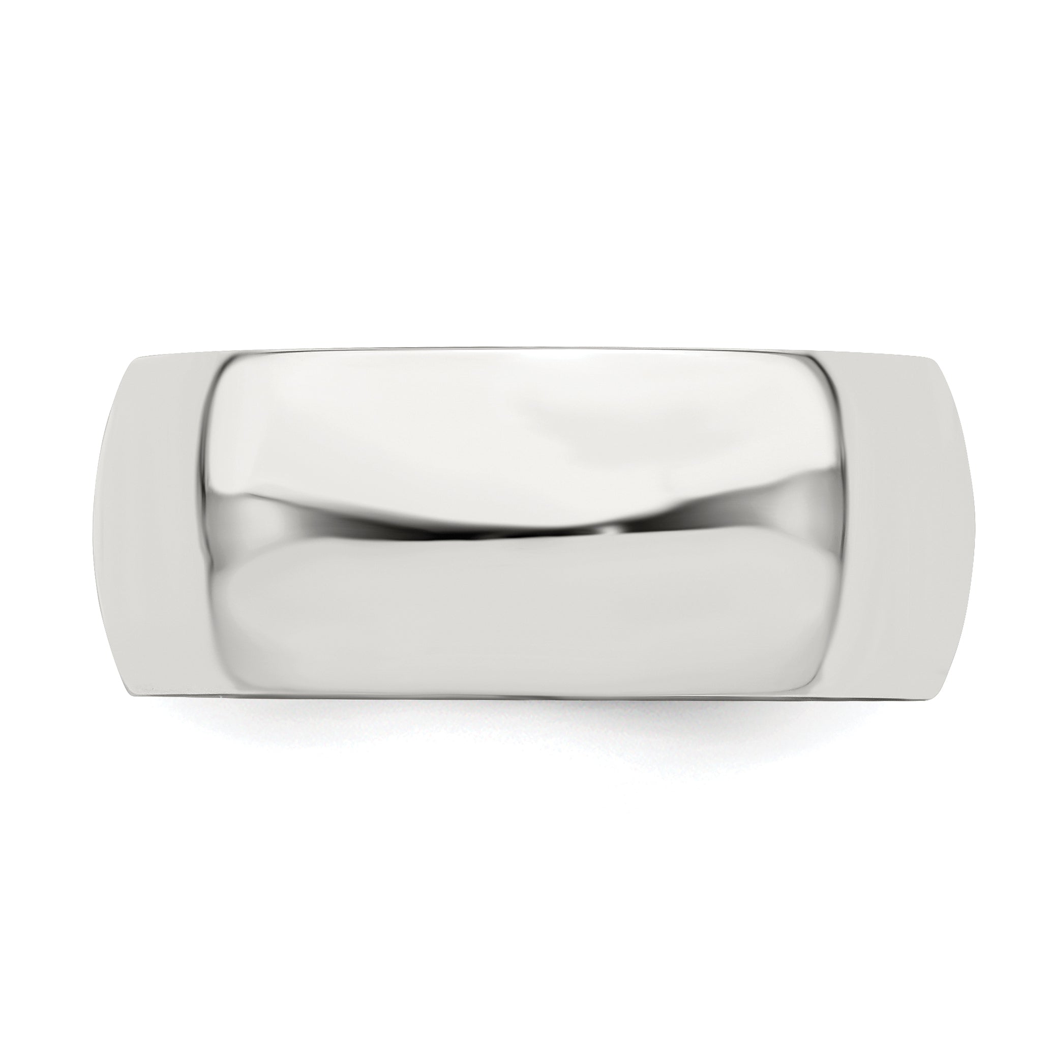 Sterlingsilber 8mm Halb Rund Größe 4 Ring