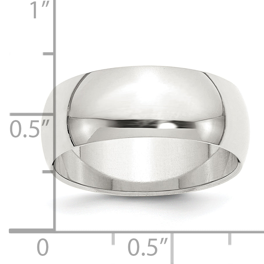 Sterlingsilber 8mm Halb Rund Größe 4 Ring